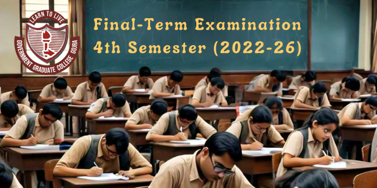 Final-Term Examination 4th Semester (2022-26)