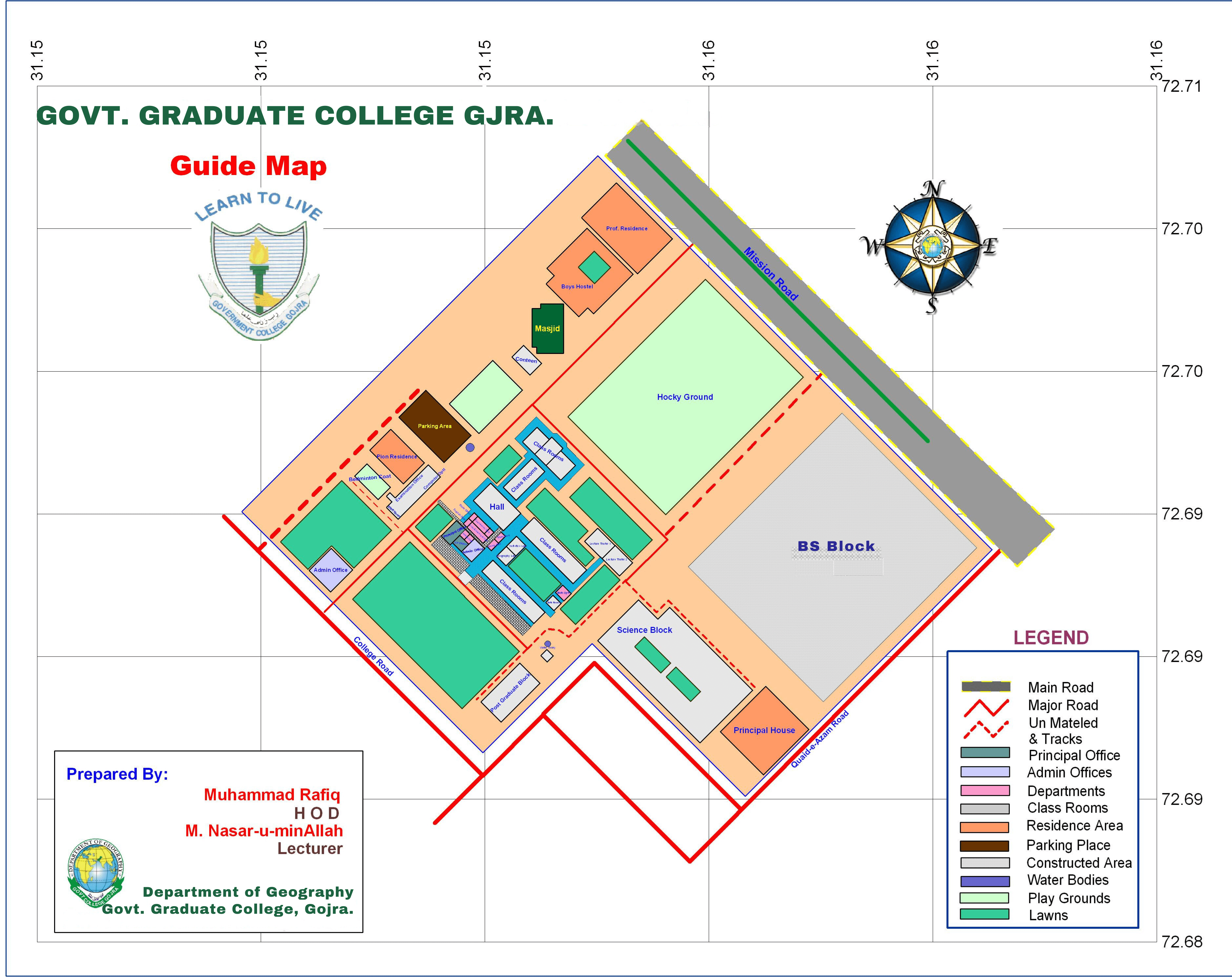 GOVT. GRADUATE COLLEGE GJRA MAP